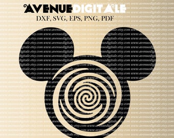 Mickey Head SVG EPS DXF Cutting file, Cuttable Designs, Cutting Designs, Silhouette Cameo, Cricut, Cut Files