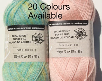 Loops & Threads Sugarspun Yarn, Sugar spun, 98%Acrylic, DK/Sport weight, Light worsted, #3, 3oz/85g 270yds/247m