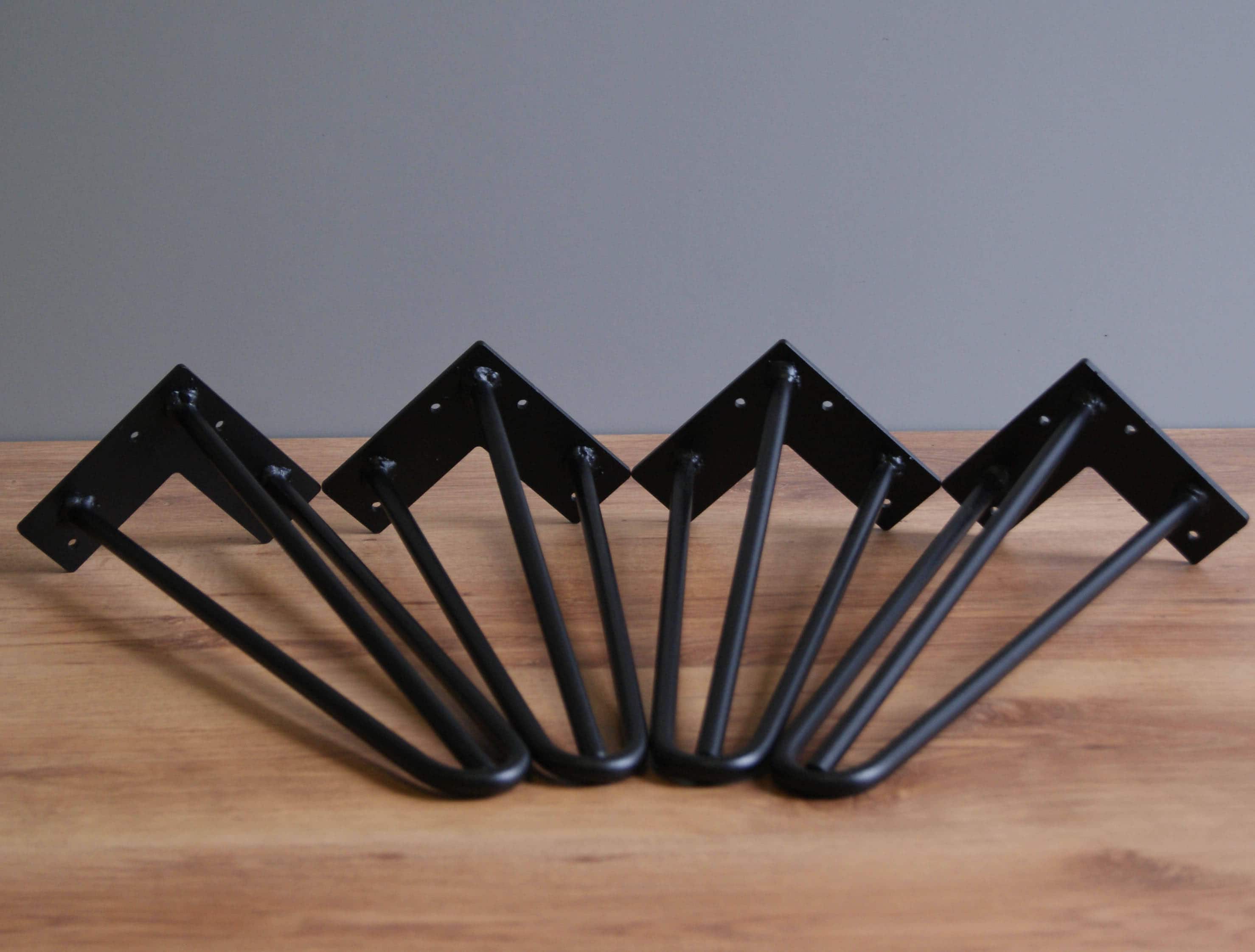 4x Hairpin legs 12 mm 1/2 inch / 3 rod all sizes coffee