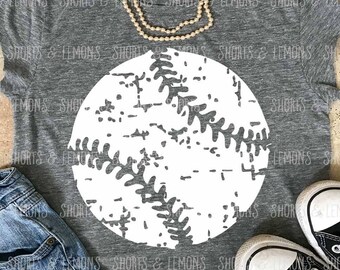 Baseball svg, distressed baseball svg, dxf, eps, png, grunge baseball svg, files for cricut, iron on decal, baseball mom svg, silhouette