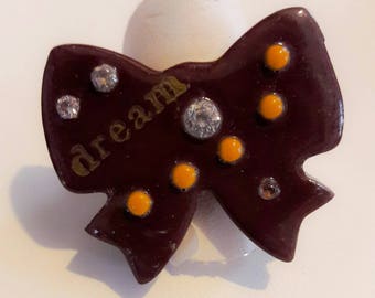 Decorated with adjustable knot, designer jewelry, unique ring