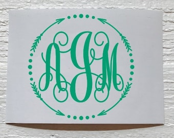 Arrow Monogram Decal - Yeti Decal/ Yeti Monogram Decal/ Car Decal/ Phone/ Laptop