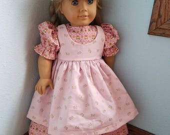 18 inch doll dress and pinafore/ American Girl Doll