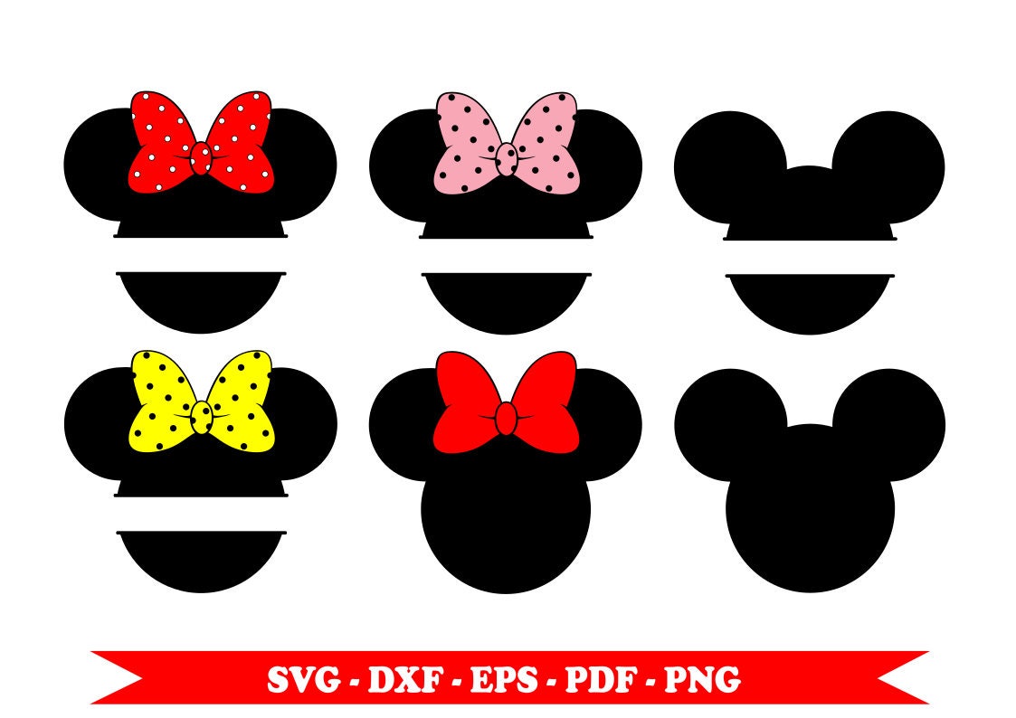 Download Minnie Mickey mouse silhouette snowflake svg, svg, head ...