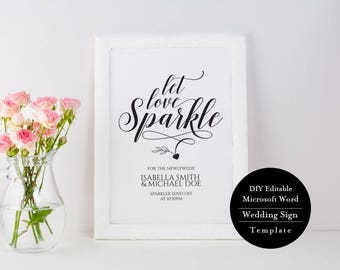 Sparkler Send Off Wedding Sign, Sparkler Send Off Sign, Printable Sparkler Send Off Sign, Sparkler Send Off Sign Instant Download, MSW34
