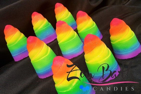 Rainbow Unicorn Horn Bath Bomb Bath Bombs Bath Fizz