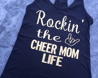 Cheer/Dance Mom Tank | Cheer Mom Shirt | Dance Mom Shirt | Rocking The Cheer Mom Life| Rocking The Dance Mom Life | Mom Life Tank