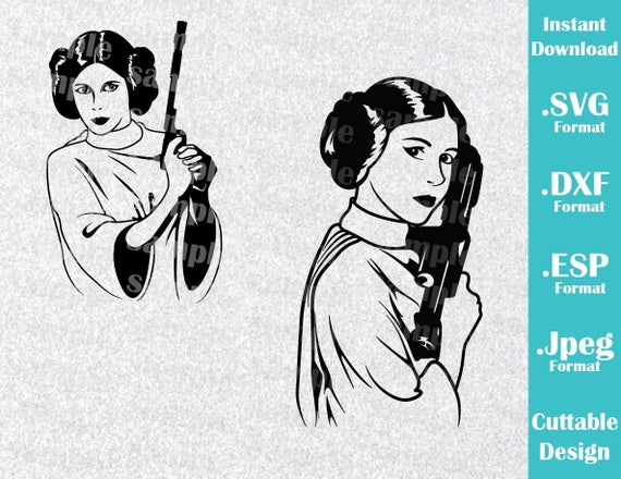 INSTANT DOWNLOAD SVG Disney Star Wars Inspired Princess Leia