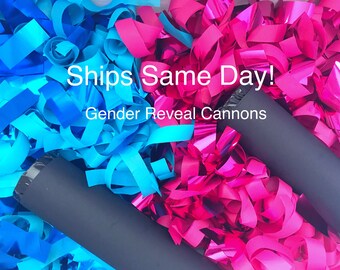 BIG July Sale! 12 Inch Confetti Cannon Gender Reveal Confetti Cannon Gender Reveal Cannon Fast Shipping!