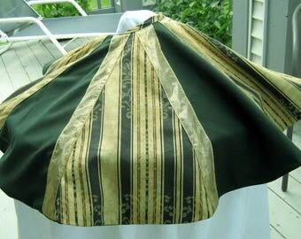 Christmas Tree Skirts, Small or Medium Dark Green and Gold Tree Skirts,Table Top Tree Skirts, Tall Slim Tree Skirts, Christmas Decorations