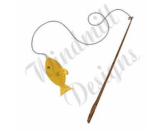 Fishing Pole - Machine Embroidery Design