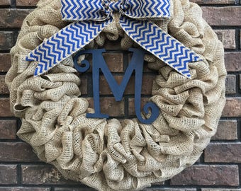 Simply Rustic 18 or 24 inch Burlap Wreath