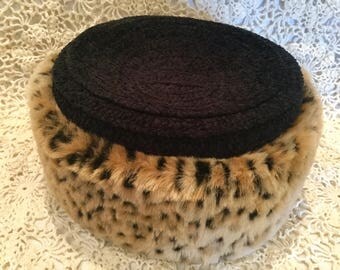 Vintage Betmar faux fur hat/Cossack style