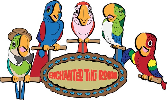 Enchanted Tiki Room Title Digital File: svg eps jpg dxf