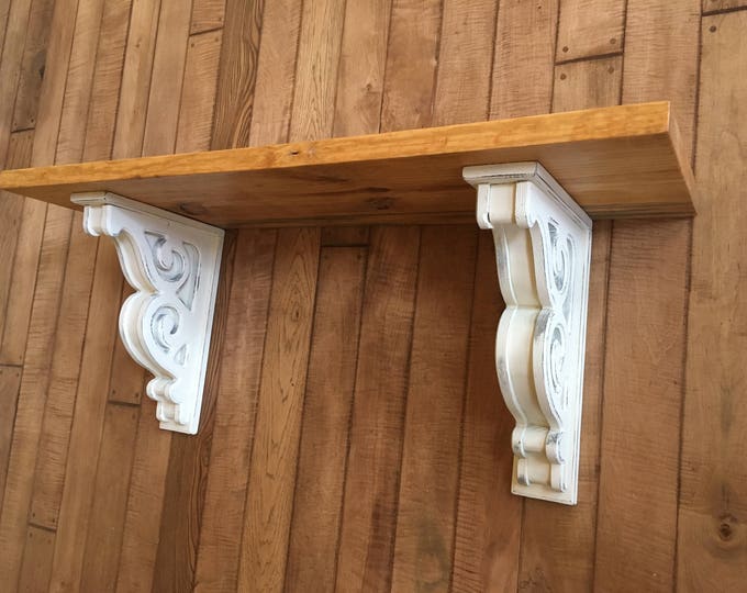 Large Rustic Corbel Shelf (You pick the design)