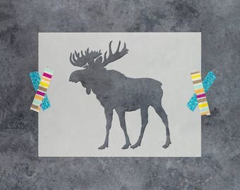 Moose Stencil - Reusable DIY Craft Stencils of a Moose