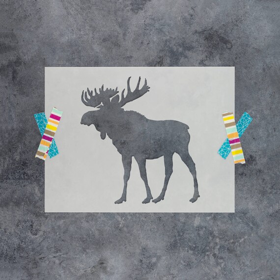 Moose Stencil Reusable DIY Craft Stencils of a Moose