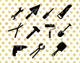Construction tools SVG, Construction SVG, Tools Bundle SVG, Construction Cut File, Instant Download, Svg, Dxf, Jpg, Eps, Png