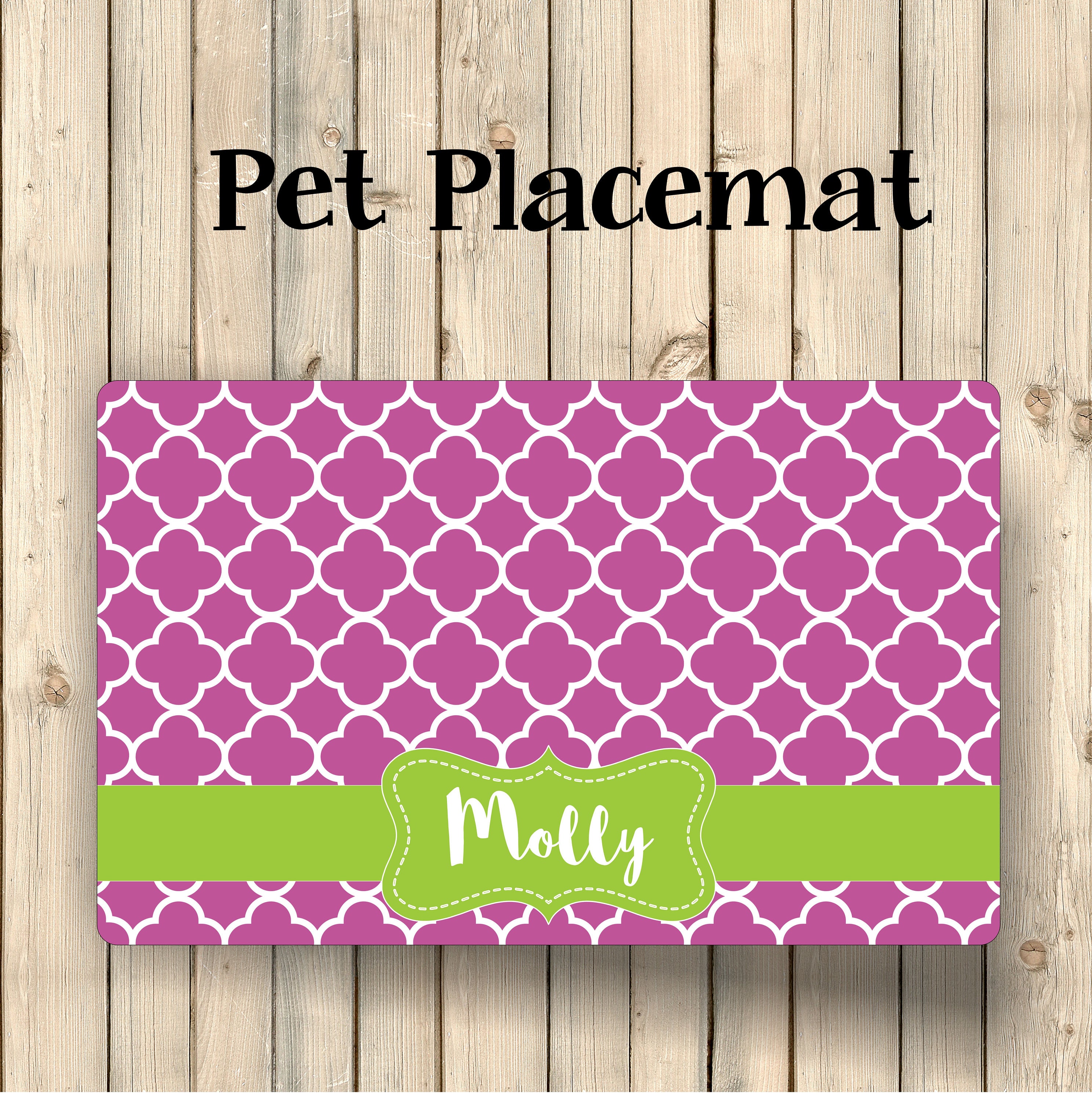 Custom Pet Placemat Custom Pet Mat Custom Dog Mat Cat