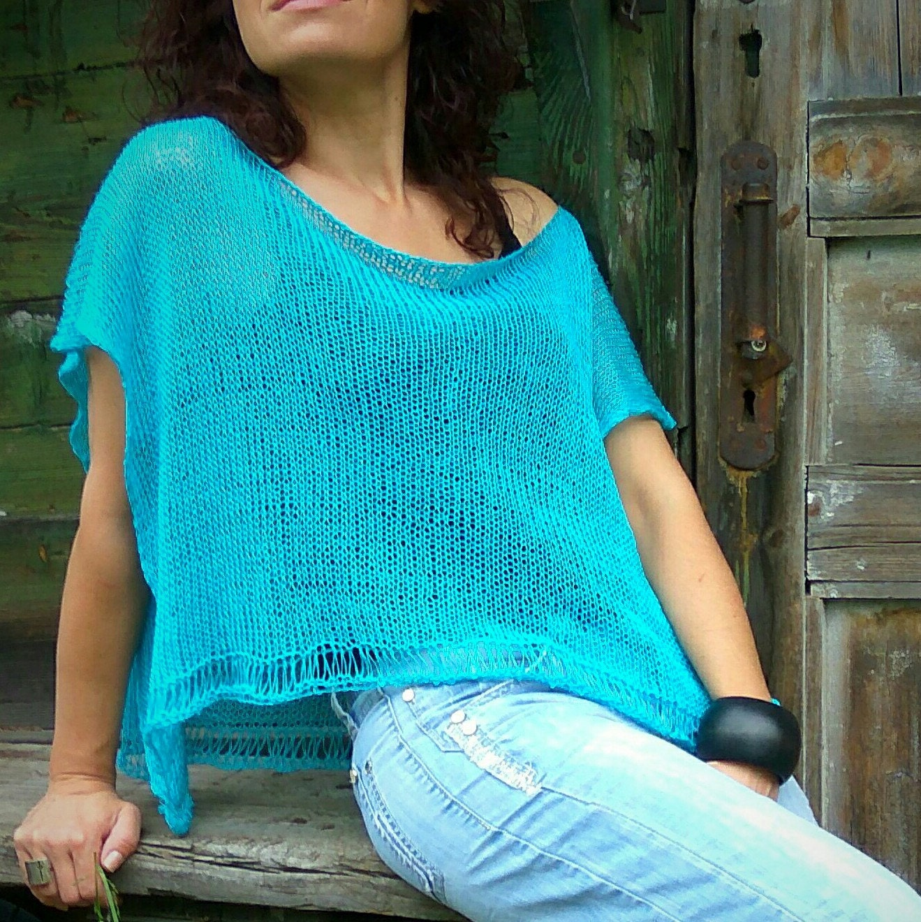 Chunky Boucle Coat Purple Mohair Coat Handmade Jacket