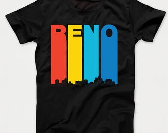 Vintage 1970's Style Reno Nevada Skyline Kids T-Shirt