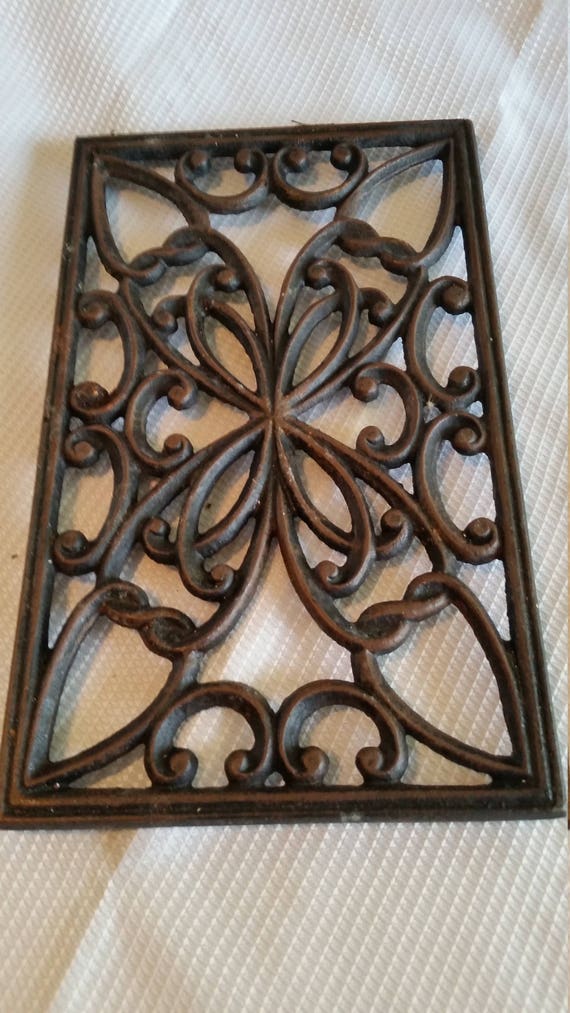 Vintage Cast Iron Trivet Hot Plate