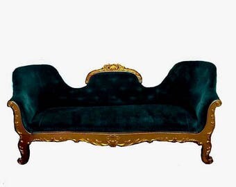 ON SALE Antique victorian Louis XVI settee/sofa custom upholstery option