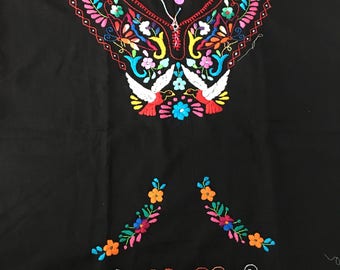 Mexican Embroidery artesanal woman blouse XL