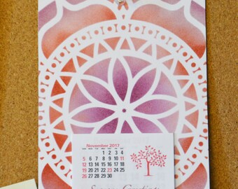 Mini Calendar, Calendar, Desk Calendar, Mini Calendar 2018, Cubicle Calendar, Gifts for Her, Gifts for Him, Co-Worker Appreciation