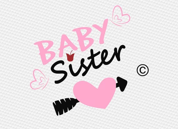 baby sister little sister SVG Clipart Cut Files Silhouette