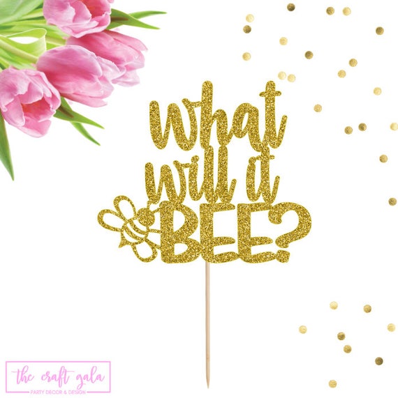 What Will It Bee Cake Topper Gender Reveal Cake Topper Baby