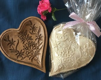 Springerle Cookie - Traditional German Specialty Anise Heart Shaped Cookie Biscuit Old World Style Made to Order