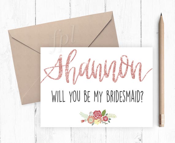 Custom Bridesmaid Proposal Cards Digital Cards Instant