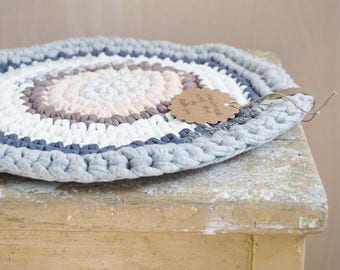 Crocheted rag rug | Etsy