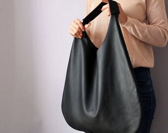 soft black leather handbags