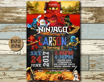 Ninjago, Ninjago Invitation,Ninjago Birthday, Ninjago Party, Ninjago Printable, Ninjago Birthday Invitation, Ninjago Birthday Party