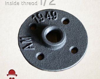 1/2 inch floor flange industrial steampunk rustic diy 1/2 inch floor flange industrial steampunk rustic diy