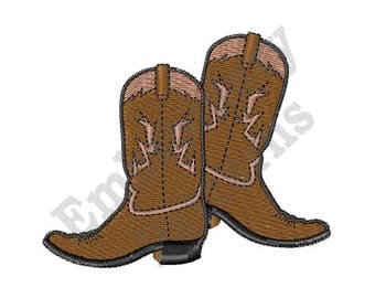 Cowboy Boots - Machine Embroidery Design