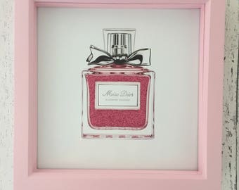 Miss Dior Blooming Bouquet perfume watercolour illustration