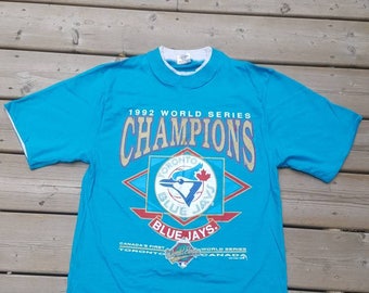 Toronto Blue Jays 1992 World Series Champions Vintage Tshirt Mens Size Small MLB 6ix Tdot
