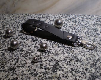Personalized Leather Keychain, Custom Leather Keyring, Personalized Keyring, Name Keychain, Name Keyring.