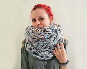 Infinity scarf pastel colours