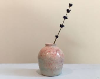 Small Handmade Speckled Bud Vase