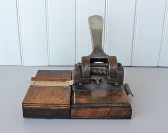 Heavy Duty Hole Punch - vintage hole punch - 1930's - Vintage Office supplies - home office - desk top