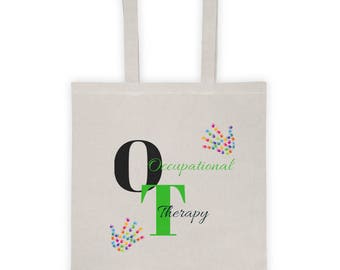 CafePress Occupational Therapy Tote Bag – Natural Canvas Reusable Shopping Bag – Custom Printed Tote - View #8