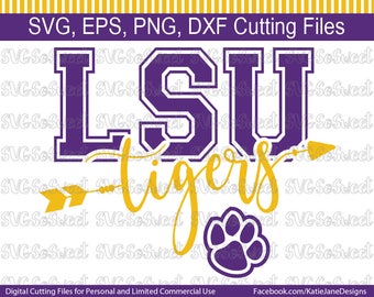 LSU svg, LSU Tigers, Lsu, Louisiana, Tigers, SVG, Png, Eps, Dxf, Silhouette Cutting Files