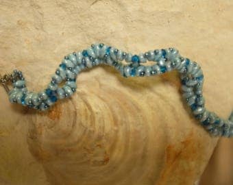 light blue and Royal Blue knot bracelet