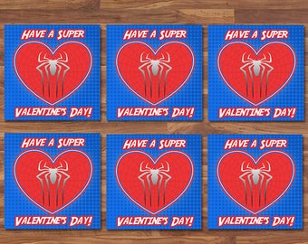 Spiderman valentines | Etsy