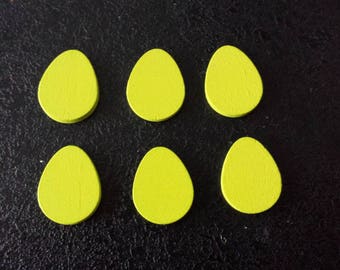 Green wooden eggs