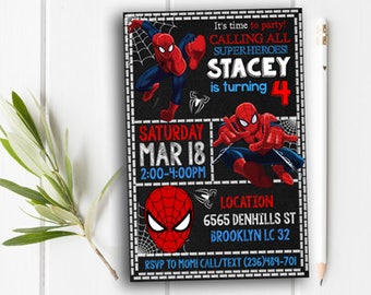 Spiderman Invitation, Spiderman, Spiderman Party, Spiderman Printable, Spiderman Invite, Spiderman Birthday Party, Spiderman Card, Spiderman